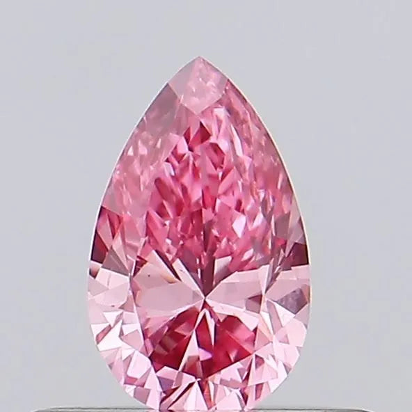 0.31ct Pear Lab Grown Diamond (Colour Fancy Vivid Pink, Clarity VS2, IGI Certified)