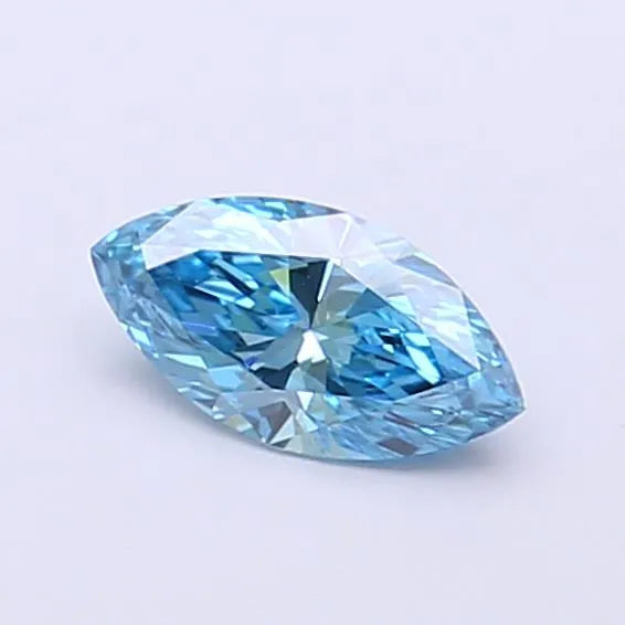 0.38ct Marquise Lab Grown Diamond (Colour Fancy Vivid Blue, Clarity VS1, IGI Certified)