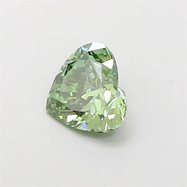 0.81ct Heart Lab Grown Diamond (Colour Fancy Vivid Green, Clarity VVS2, IGI Certified)