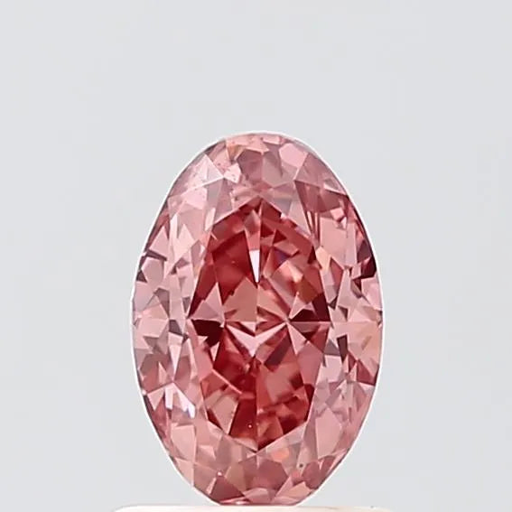 1.01ct Oval Lab Grown Diamond (Colour Fancy Intense Brownish Pink, Clarity VS2, IGI Certified)
