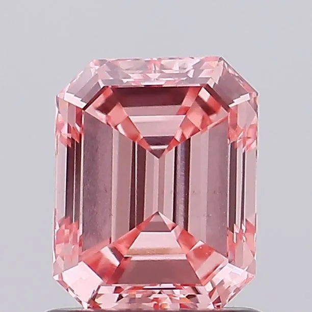 1.19ct Emerald Lab Grown Diamond (Colour Fancy Vivid Pink, Clarity VS1, IGI Certified)