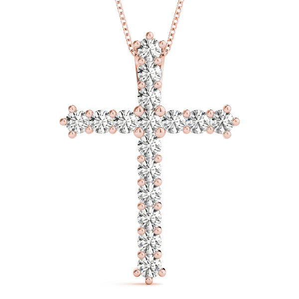 Gold Cross Pendant With Diamonds