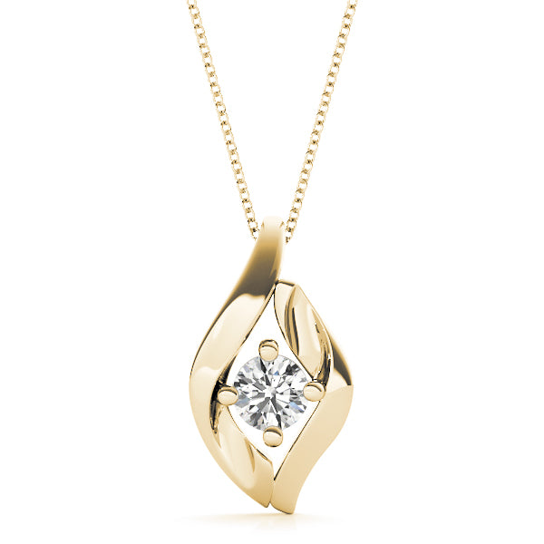 Diamond Shaped Solitaire Pendant