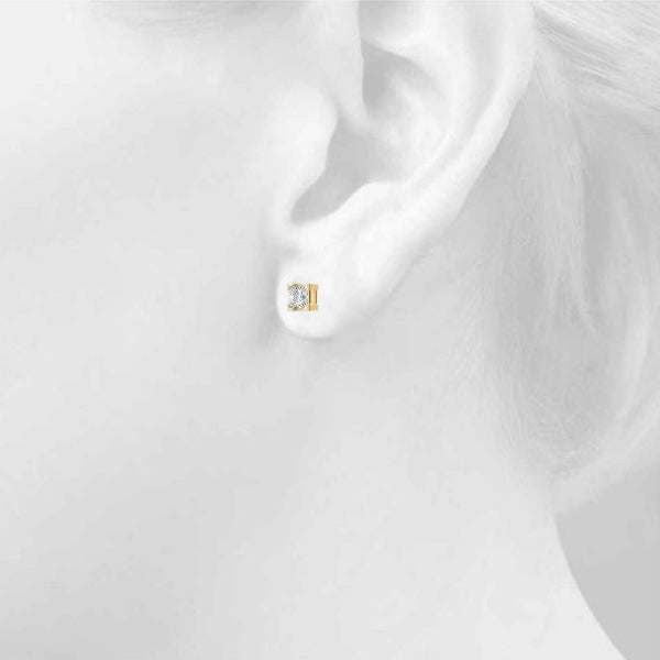 Channel Set Stud Earring