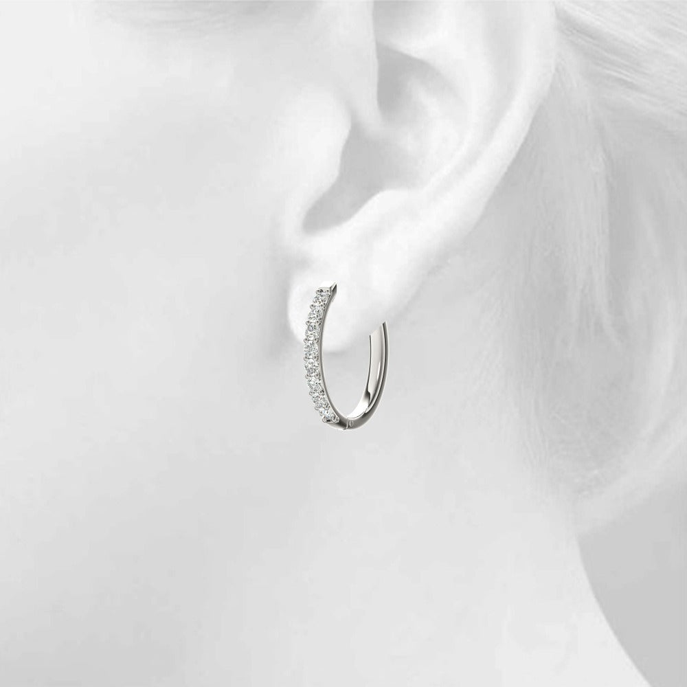 Eternity Hoop Earring - 21mm