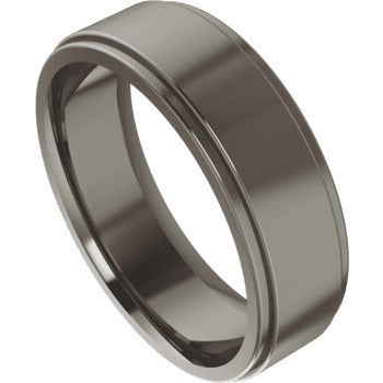 Titanium mens wedding band