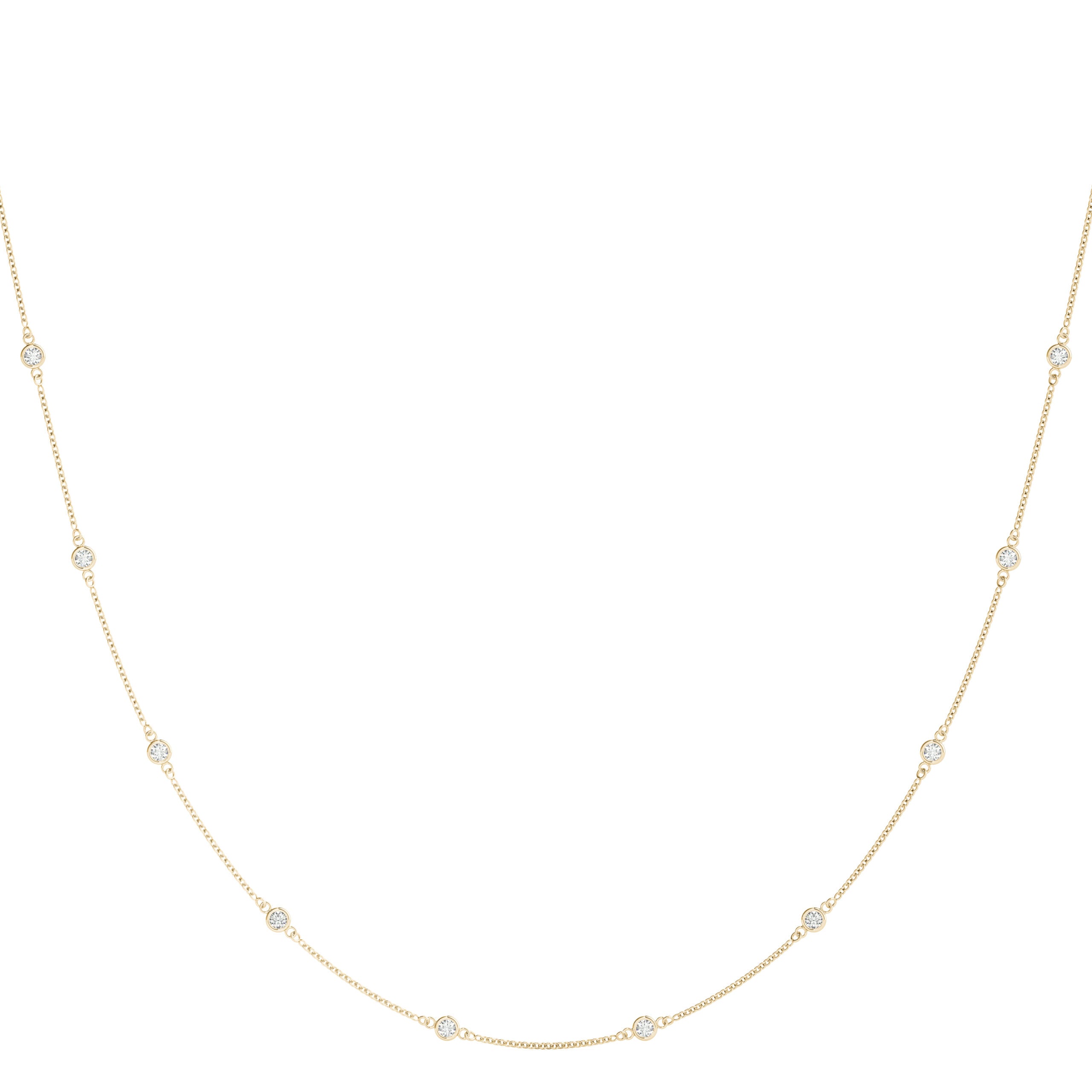 Spaced Diamond Necklace
