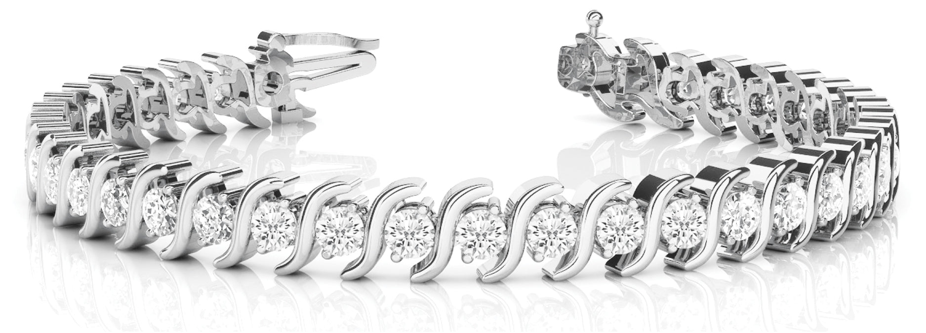 S Link Diamond Bracelet | Elegant and Sparkling