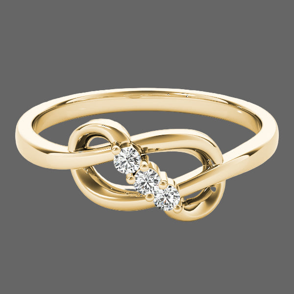 Gold and Diamond Infinity ring
