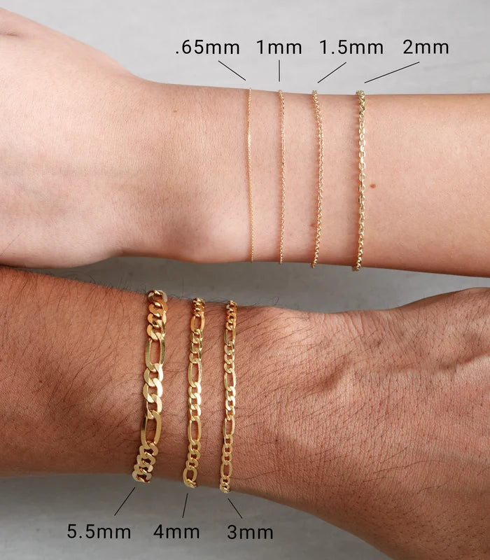 Gold Bracelet Widths