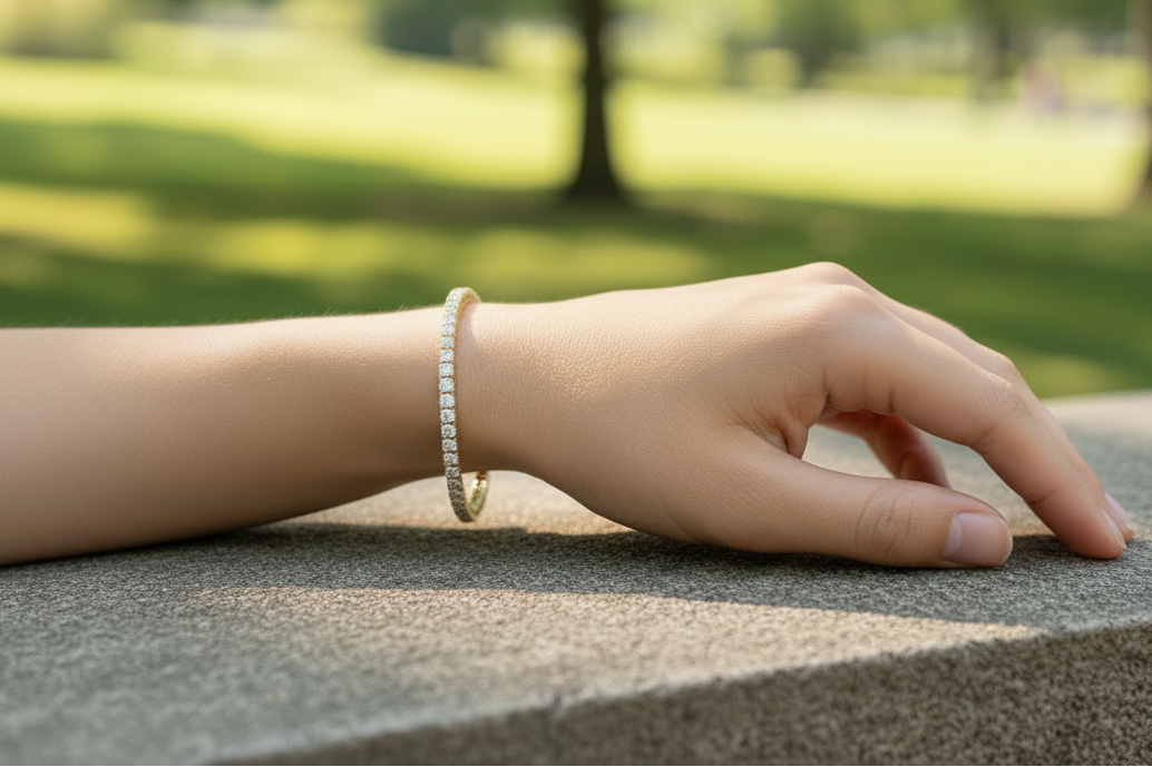 Round Set Diamond Bracelet