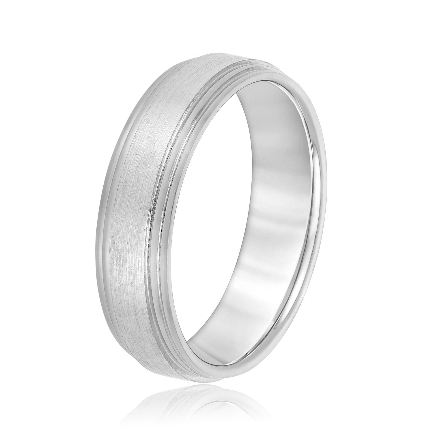 Mens Wedding Ring with 6mm Wide Band