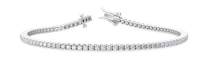 Tennis Bracelet - Square Prong Set