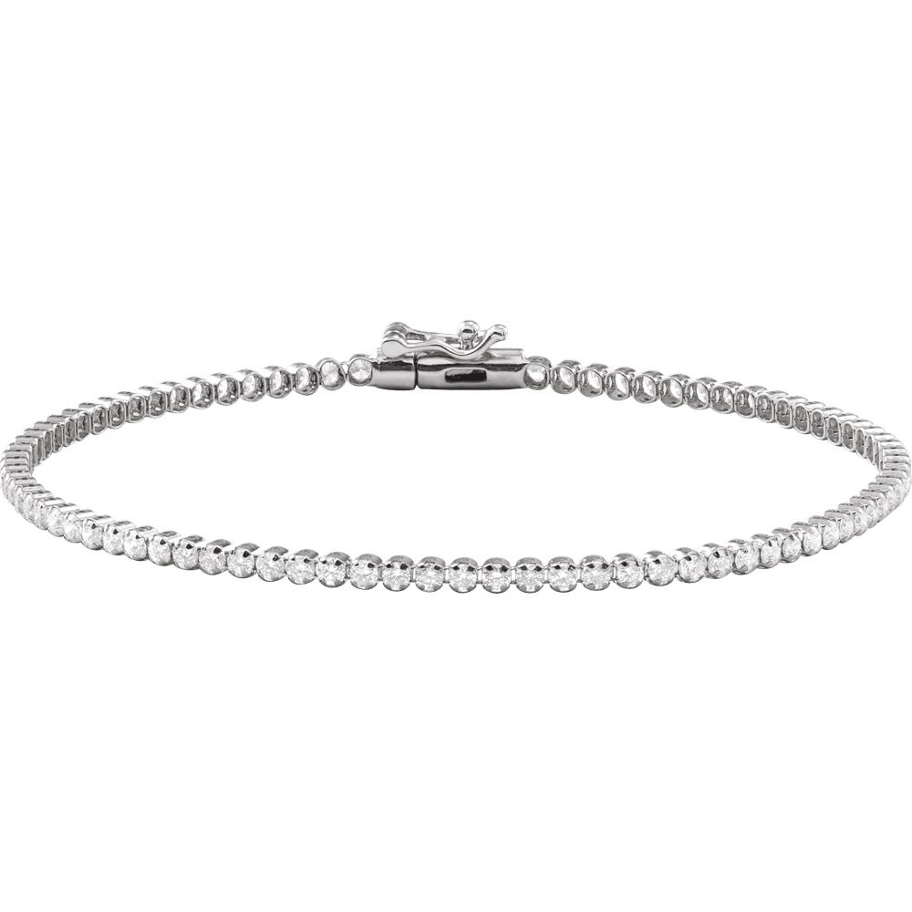 White gold and diamond tennis bracelet